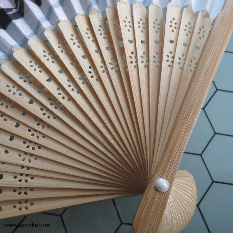 Fächer Wind Kanji  - Bambus / Stoff