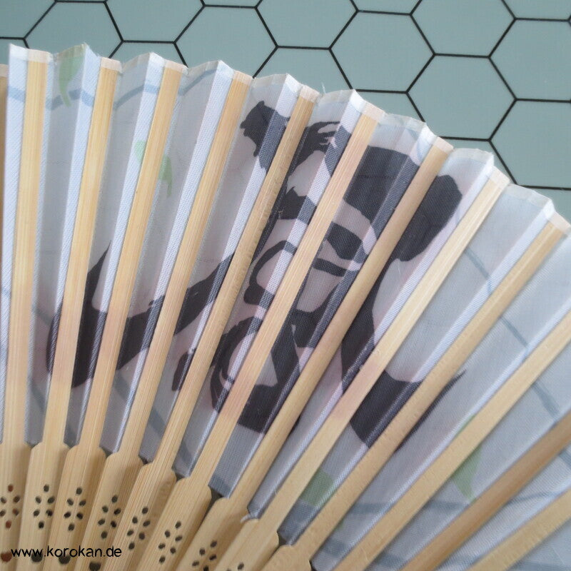 Fächer Wind Kanji  - Bambus / Stoff