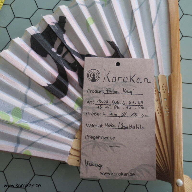 Fächer Wind Kanji  - Bambus / Stoff