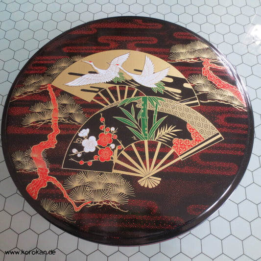 Sushi Box  - flache runde Deckeldose - Plastik