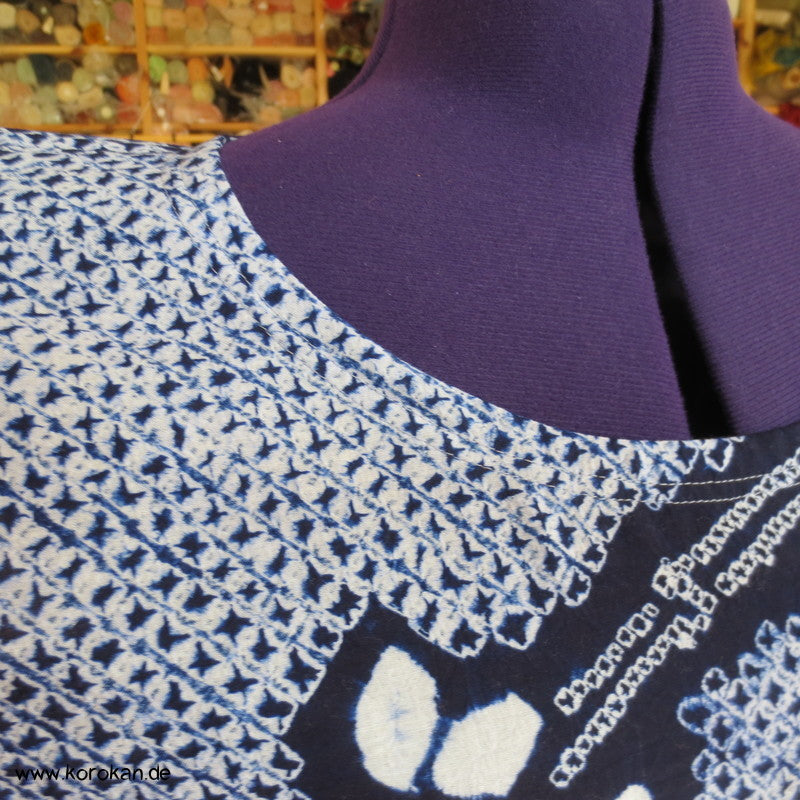 Arimatsu Shibori Kimono Baumwolle Zero Waste Kosode Sommerkleid