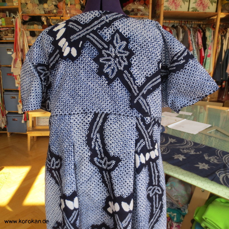 Arimatsu Shibori Kimono Baumwolle Zero Waste Kosode Sommerkleid