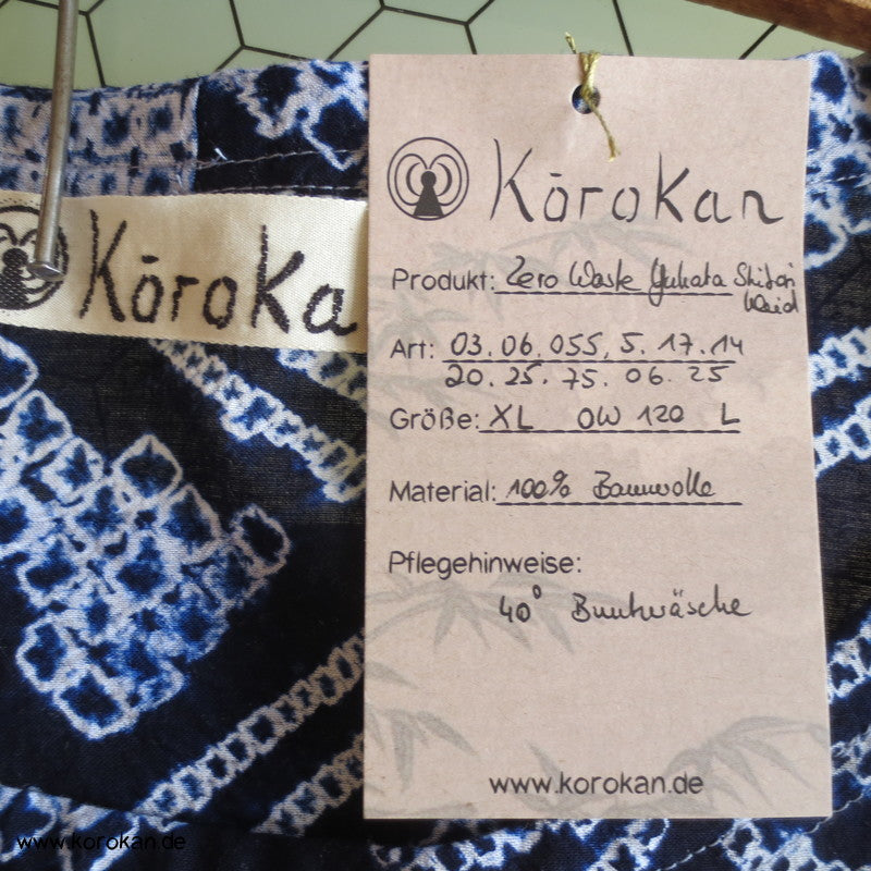 Arimatsu Shibori Kimono Baumwolle Zero Waste Kosode Sommerkleid