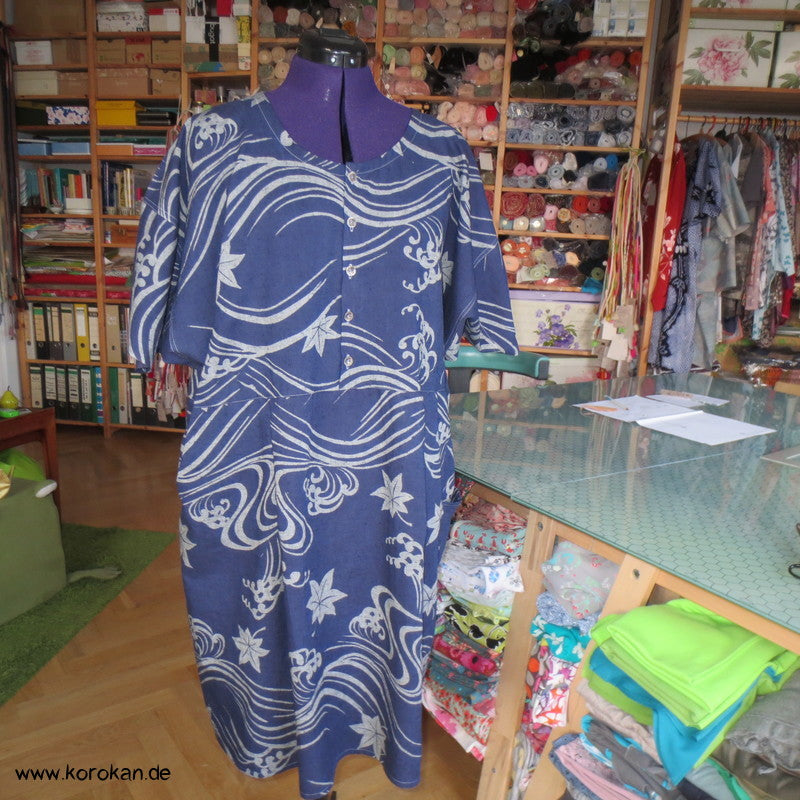 Yukata Wellen Zero Waste Kimono Baumwoll Sommerkleid
