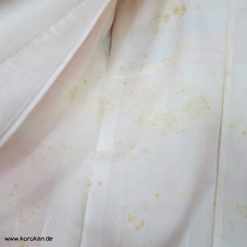 Furisode Kimono japanischer Golddruck - und stickerei Seidendamast Himmelsbrücken
