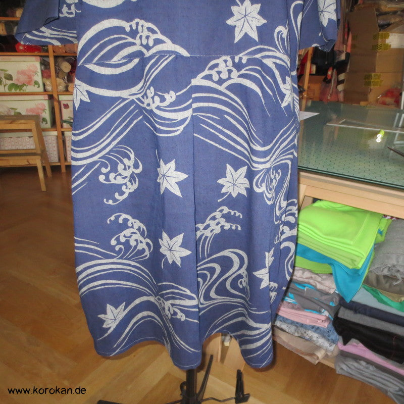 Yukata Wellen Zero Waste Kimono Baumwoll Sommerkleid