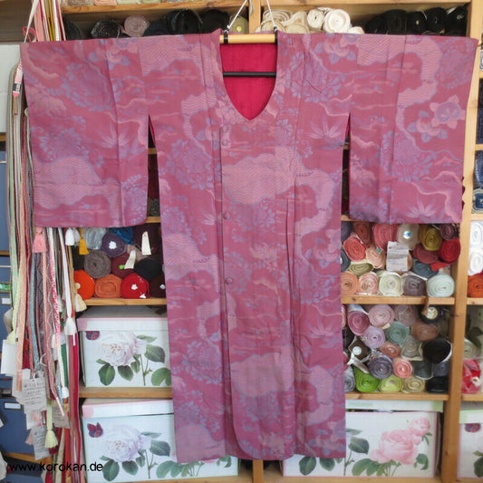 antiker Jacquard Seiden Michiyuki Kimono Mantel
