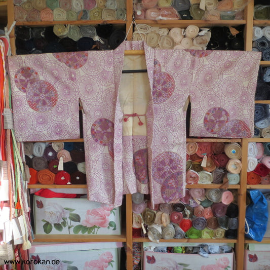 Full Shibori Genji Guruma Haori Kimono Jacke mit Himo