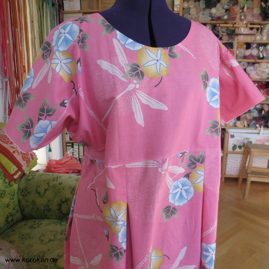 Libelle und Ackerwinden Yukata Baumwolle Zero Waste Kosode Sommerkleid