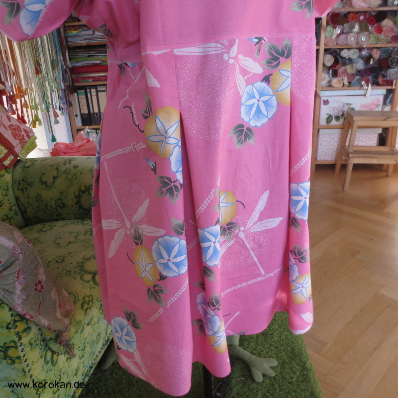 Libelle und Ackerwinden Yukata Baumwolle Zero Waste Kosode Sommerkleid