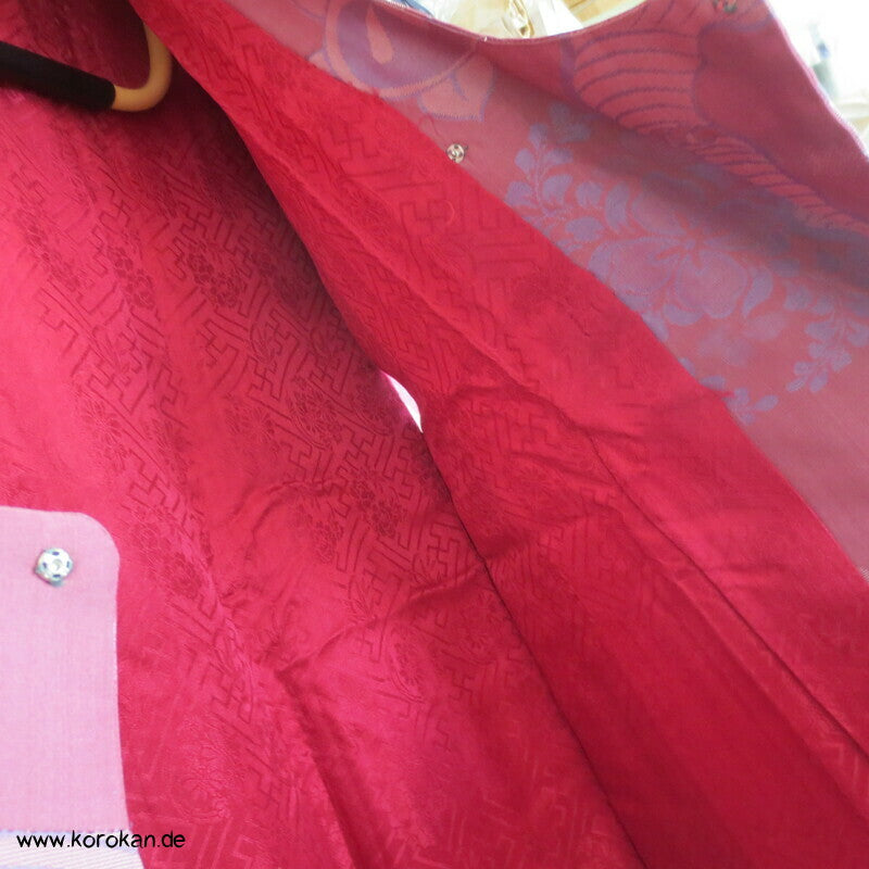 antiker Jacquard Seiden Michiyuki Kimono Mantel