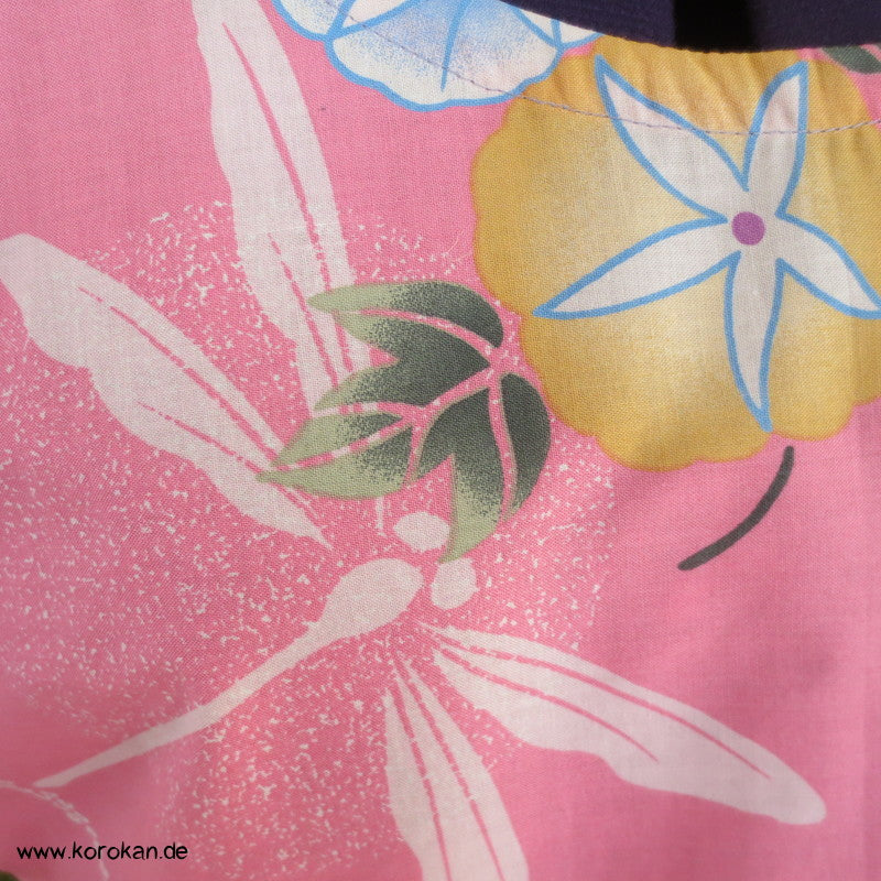 Libelle und Ackerwinden Yukata Baumwolle Zero Waste Kosode Sommerkleid