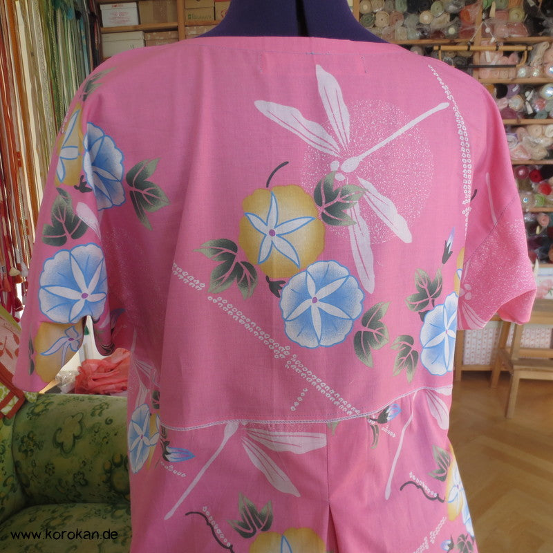 Libelle und Ackerwinden Yukata Baumwolle Zero Waste Kosode Sommerkleid