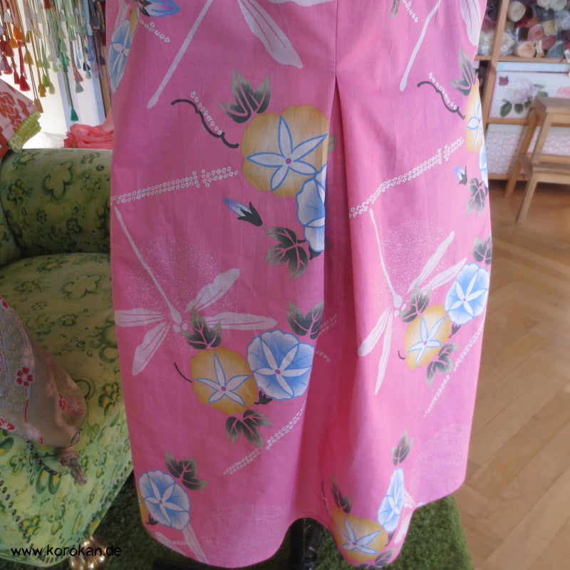 Libelle und Ackerwinden Yukata Baumwolle Zero Waste Kosode Sommerkleid