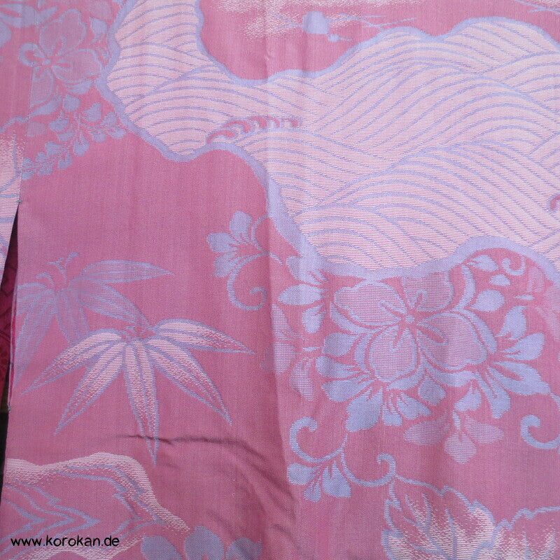 antiker Jacquard Seiden Michiyuki Kimono Mantel