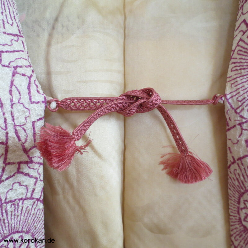 Full Shibori Genji Guruma Haori Kimono Jacke mit Himo