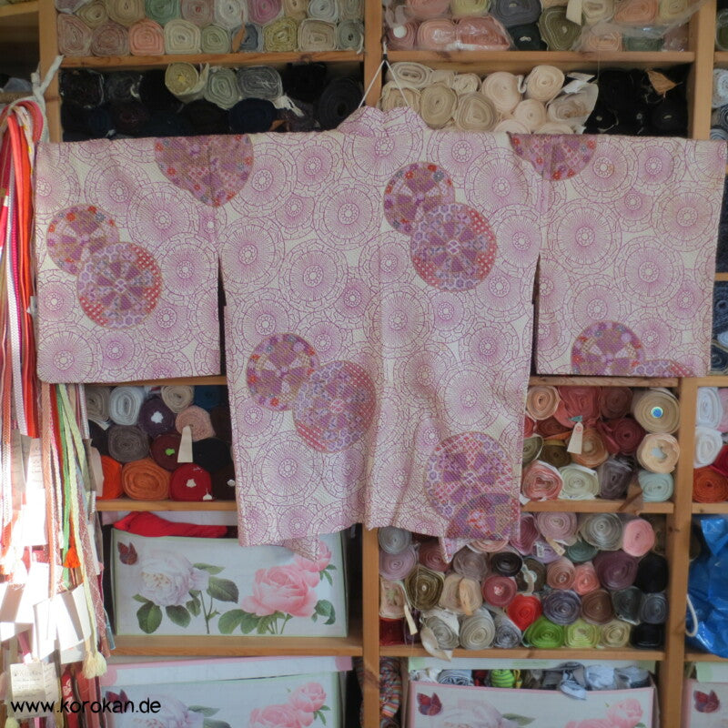 Full Shibori Genji Guruma Haori Kimono Jacke mit Himo