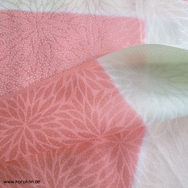 Kiku und Steinplattenmuster Juban Kimono Seiden Stoffrolle
