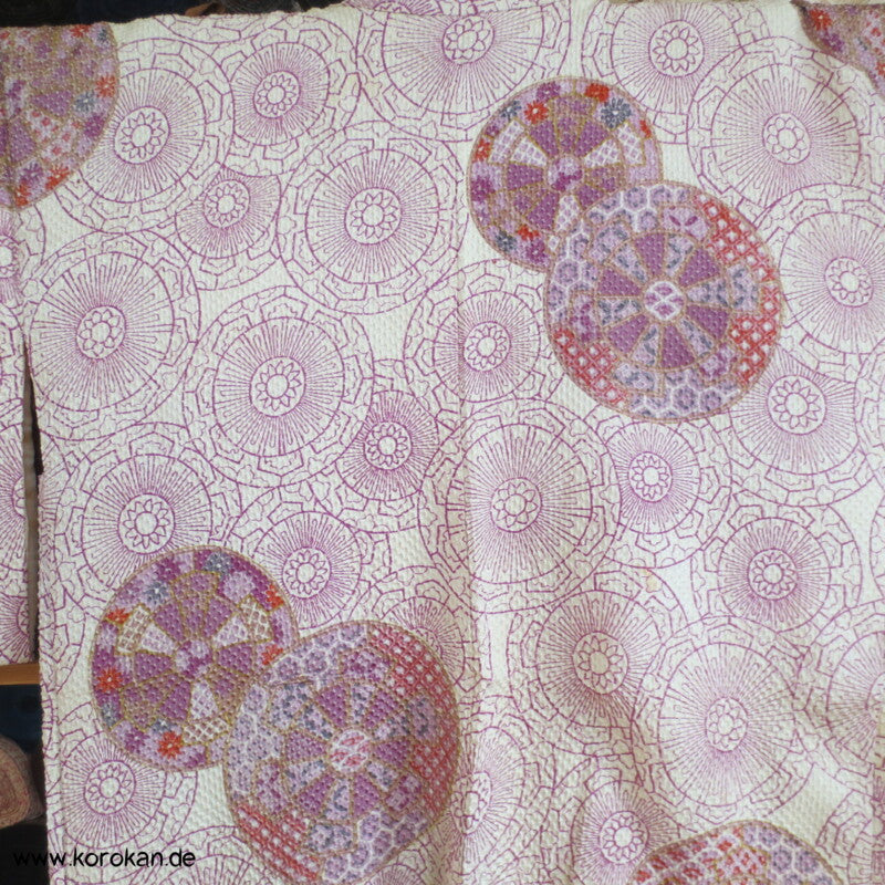Full Shibori Genji Guruma Haori Kimono Jacke mit Himo