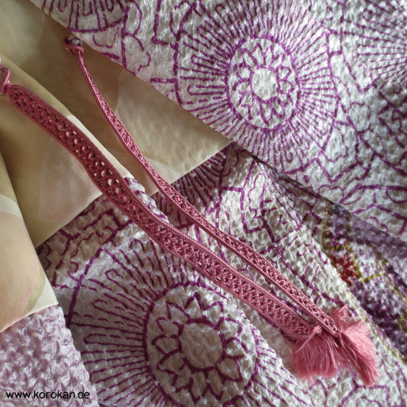 Full Shibori Genji Guruma Haori Kimono Jacke mit Himo