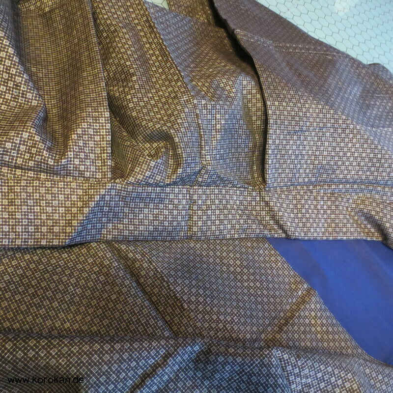 braunes Oshima Tsumugi Seide Kimono + Haori Ensemble