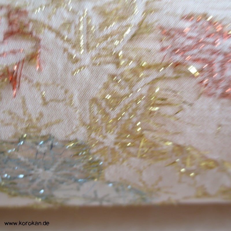 Himmelswolken Seidenjacquard, Lurex und Urushi, pastellfarben