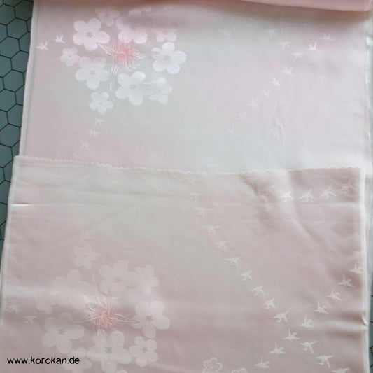 Kraniche mit Shibori Juban Futterseide
