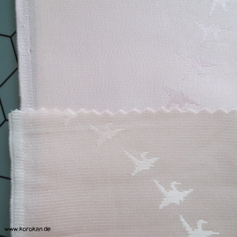 Kraniche mit Shibori Juban Futterseide