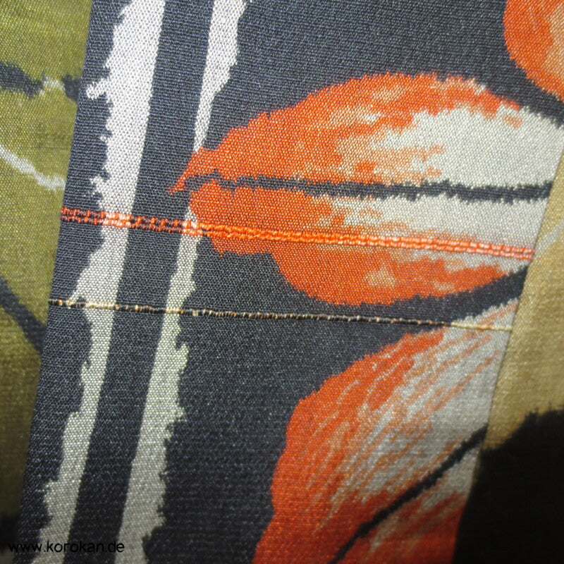 Feigenblätter Meisen Seiden Kimono, Baumwollfutter