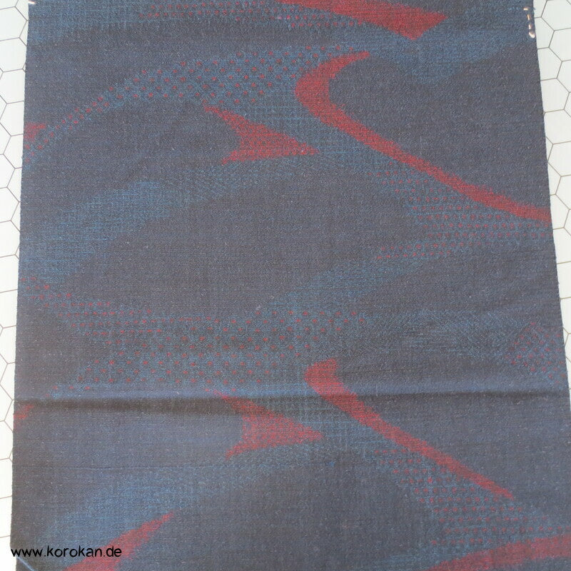 Kimono Stoffrolle Jacquard Wolle Seide abstrakte Welle