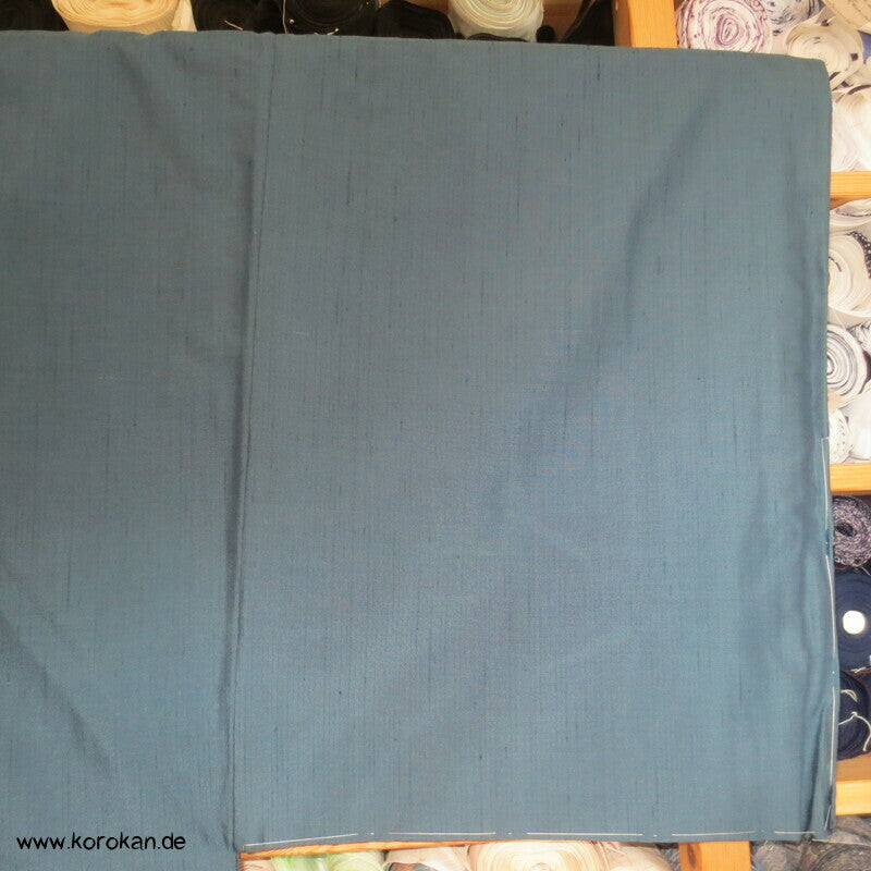 petrol Seiden Tsumugi Haori Jacke, Bildfutter