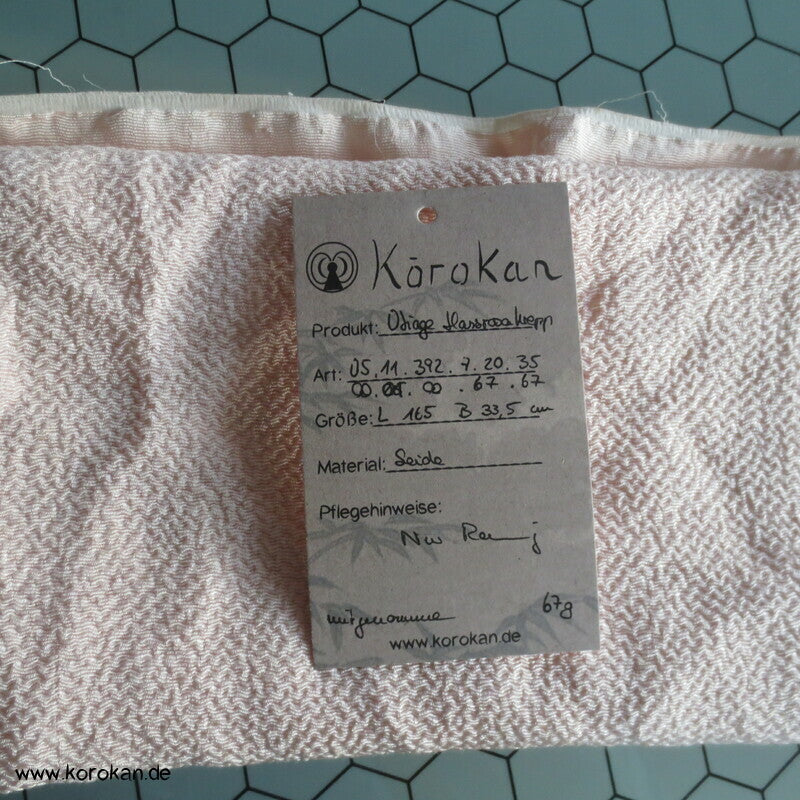 dicker Seiden Krepp, uni blassrosa Obiage