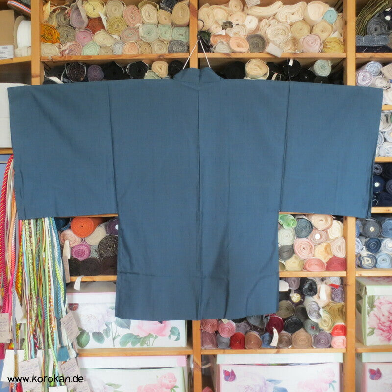 petrol Seiden Tsumugi Haori Jacke, Bildfutter