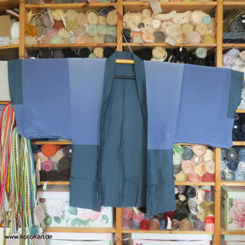petrol Seiden Tsumugi Haori Jacke, Bildfutter