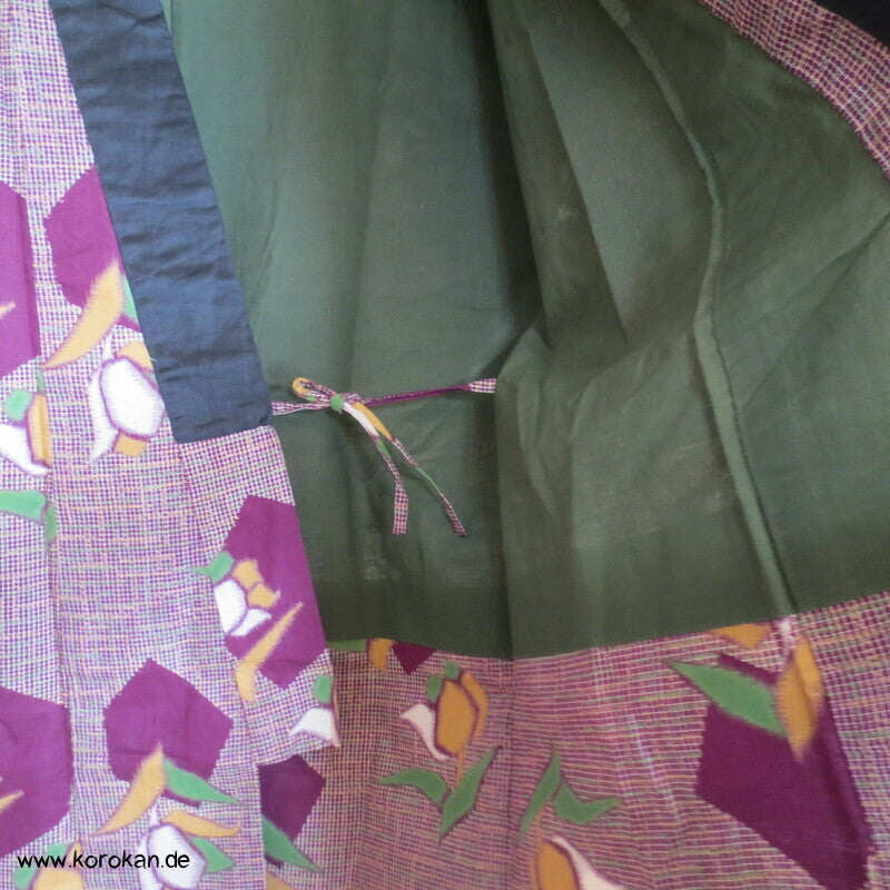 Nenneko Meisen Kimono Jacke - abstrakte Rosen
