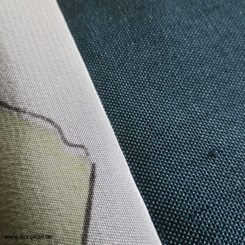 petrol Seiden Tsumugi Haori Jacke, Bildfutter