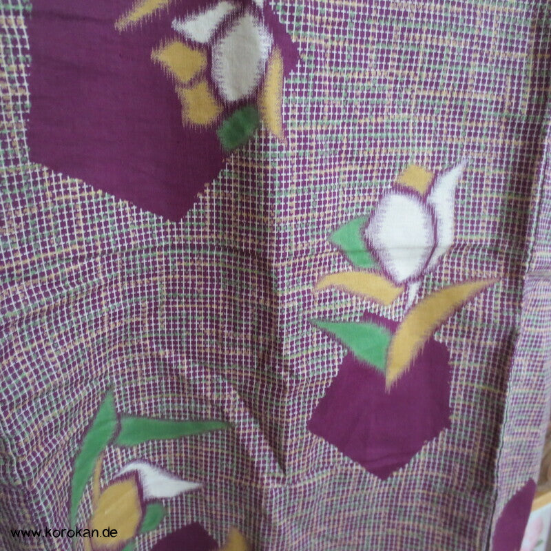 Nenneko Meisen Kimono Jacke - abstrakte Rosen