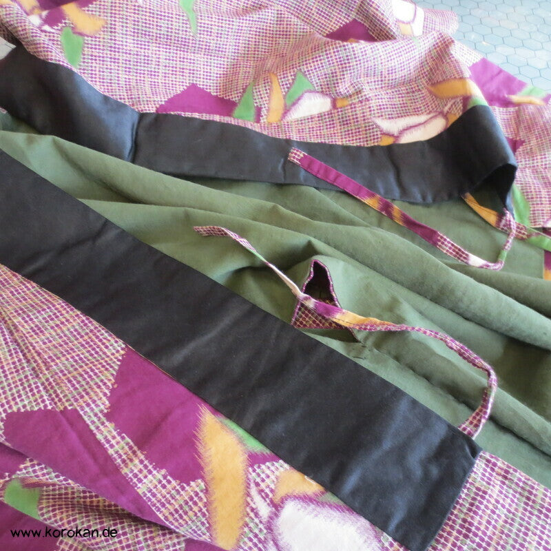 Nenneko Meisen Kimono Jacke - abstrakte Rosen