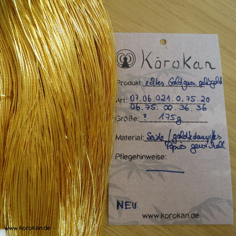 echtes Goldgarn, gelbgold aus japanischer Obi Werkstatt