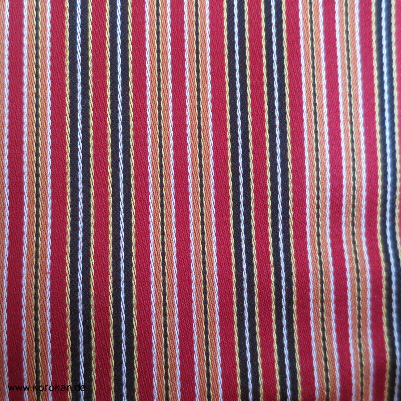 dunkelrot gestreifter Seidensatin Michiyuki Kimono Regenmantel