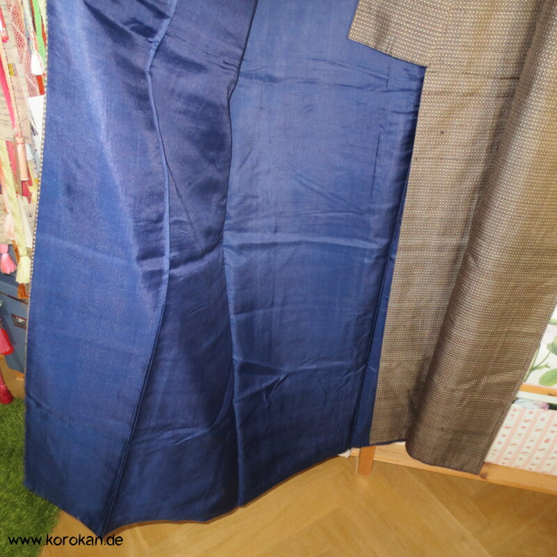 hellbrauner Kasuri Seide Komon Kimono