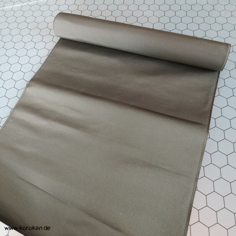 uni grauoliv Obi Futter Seiden Rips, fest und steif