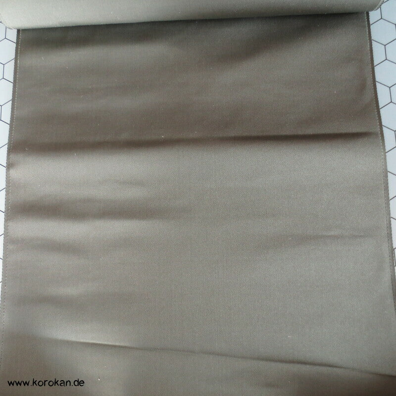 uni grauoliv Obi Futter Seiden Rips, fest und steif