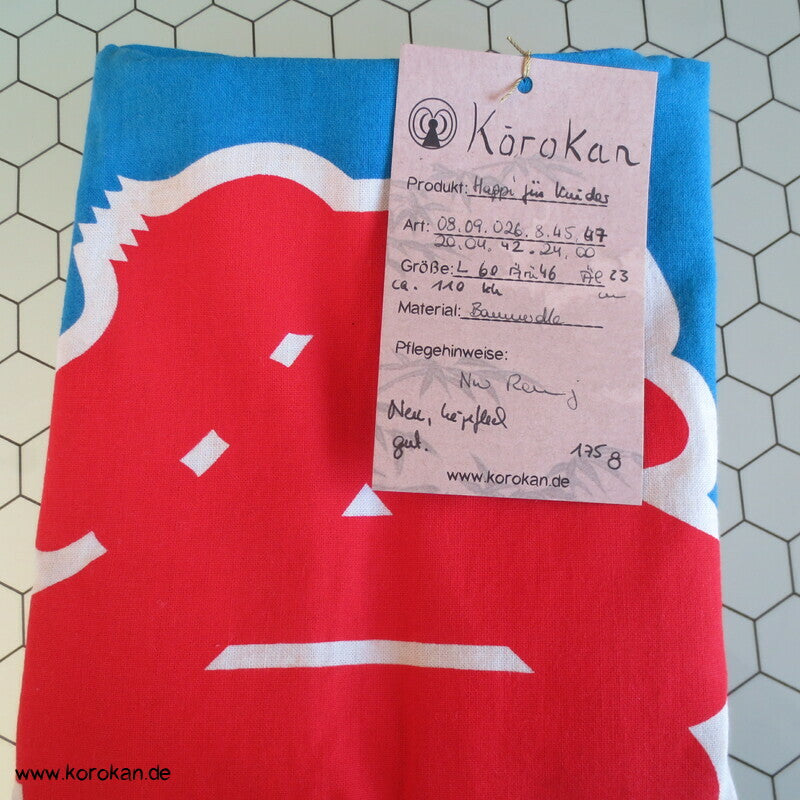 Happi Jacke mit Kanji und Tomoe Motiv, für Kinder