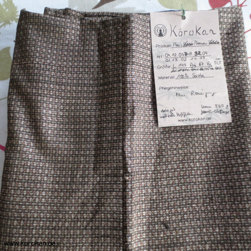 hellbrauner Kasuri Seide Komon Kimono