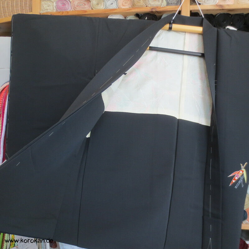 buntes Bambusgitter Haori Kimono Jacke