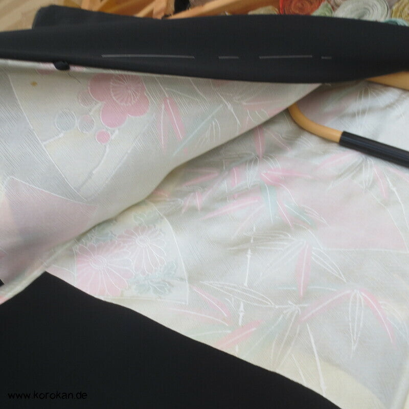 buntes Bambusgitter Haori Kimono Jacke