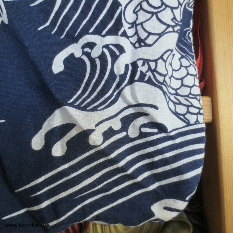 Yukata Baumwoll Kimono mit Koi Mustern