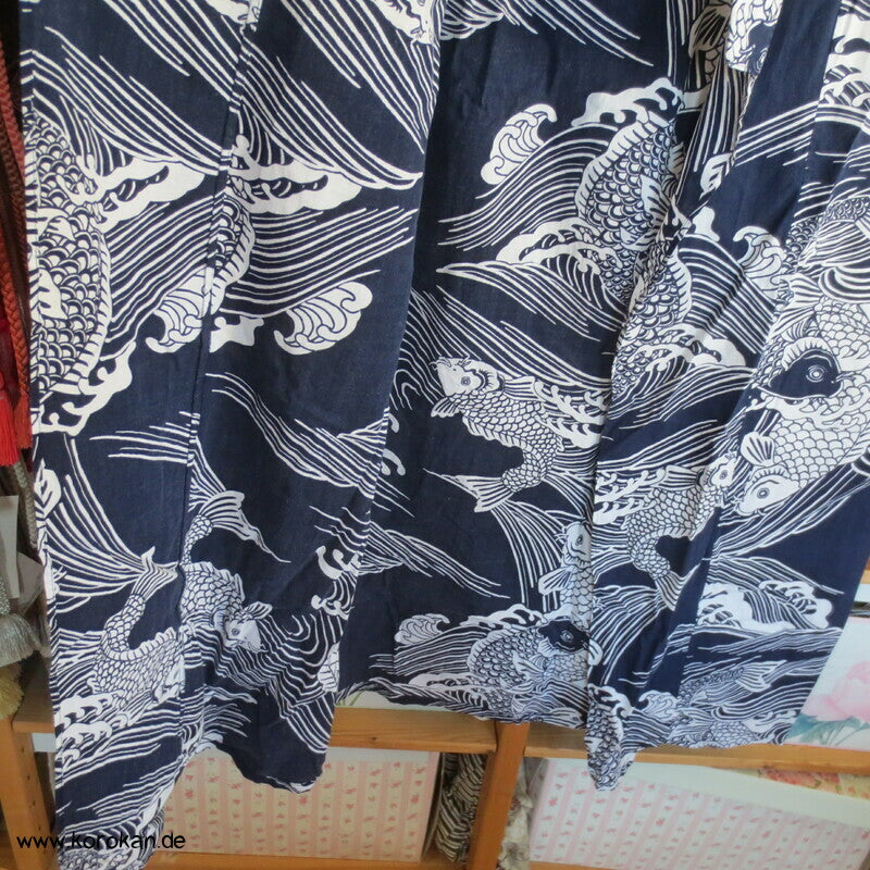 Yukata Baumwoll Kimono mit Koi Mustern
