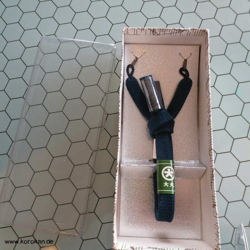 dunkelblaue Seide Männer Haori Himo - mit Box